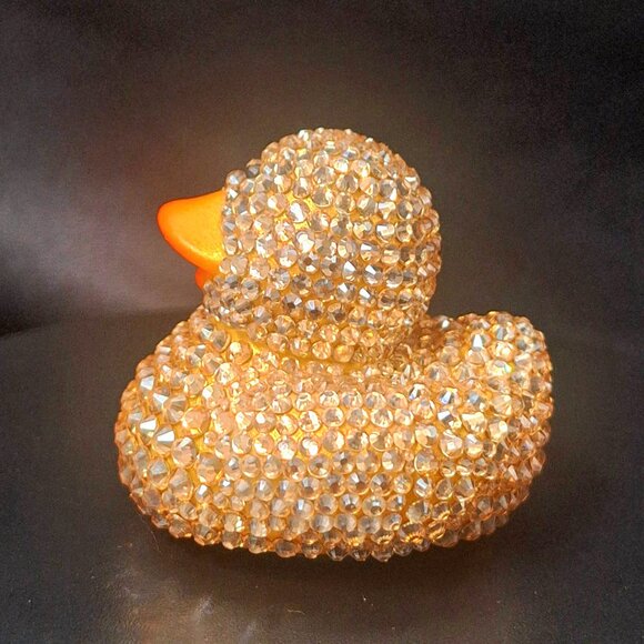Gold Bling Rubber Duck, Bedazzled, Jeep, Unique, Cute Gift - Picture 5 of 8